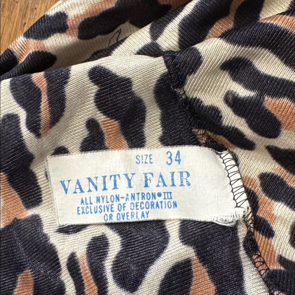 Vintage Silky Leopard Print Vanity Fair Maxi Slip Dress Chemise Slinky Gown - Picture 10 of 16